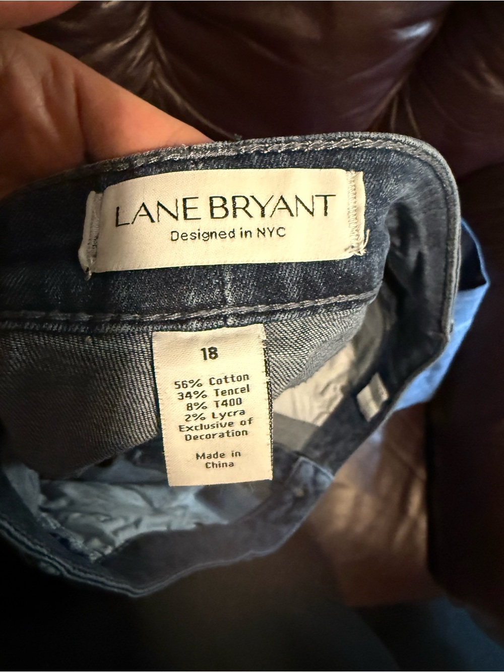 Lane Bryant Dark Blue Denim Jeans